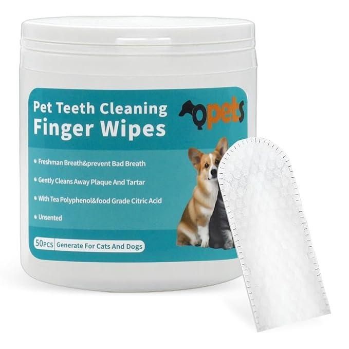 Disposable Dental Finger Wipes For Pets - 50 wipes