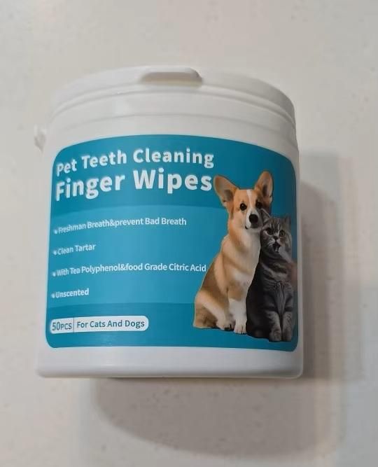 Disposable Dental Finger Wipes For Pets - 50 wipes